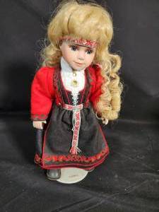 lot 74 image: Vintage Norwegian Girl Porcelain Doll