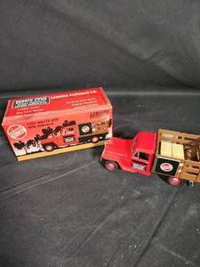 lot 92 image: 1952 Willys Lennox Jeep with Stokebed Die Cast Bank