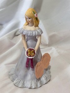 lot 167 image: Vintage 1981 Enesco Growing Up Sweet 16 Birthday Girl Music Box A Party Girl is Like a Melody Not Tested