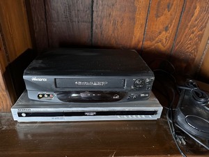 lot 190 image: VCR Player, VCR Rewinder, and DVD Player Set