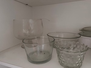 lot 203 image: Glass Serving Pieces and PunchTrifle Bowl