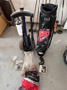 lot 219 image: Golf Accessories - Bag, Cart, Tees, Head Covers