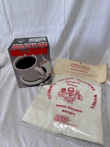 lot 137 image: Vintage Church Basement Women Dish Towel NEW and Vintage Maxim Coffee Hot Plate