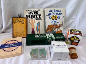 lot 148 image: Lot of Vintage Age Related Gag Gifts