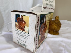 lot 151 image: Set of Two Florida Marketplace Covered Glass Turkey Serving Bowls
