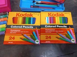 Collection of Crafting Utensils, Pencils, Markers and More