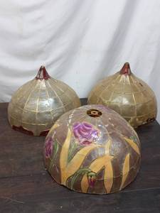 3 Capiz Shell Lamp Shades