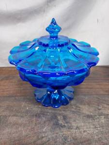 Fenton Valencia Compote Covered Candy Dish