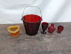 Collection of Red Glassware