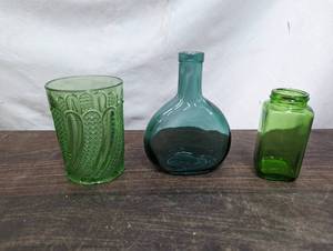 Collection of Green Glassware