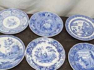 Collection of Spode Blue Room Plates