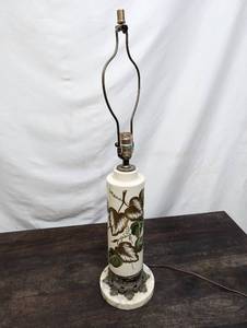 Hand-Painted Lamp With Marble Base