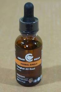 lot 60 image: Cedar Bear Tongkat Ali Root Stamina Dietary Supplement 1oz