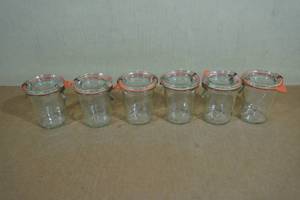 lot 156 image: 6 Weck 760 Mini Mold Jars