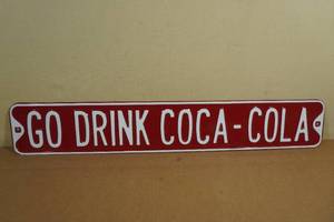 lot 180 image: Coca-Cola Metal Street Sign