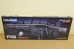 lot 219 image: UKArms P799B Spring Powered Airsoft Pistol and Shotgun