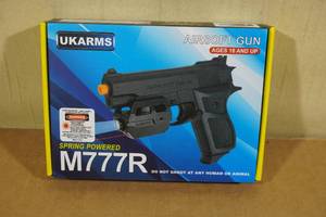 lot 226 image: UKArms M777R Spring Powered Airsoft Pistol with Laser