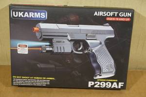 lot 227 image: UKArms P299AF Spring Powered Airsoft Pistol with Laser