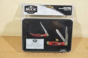 lot 229 image: Buck Knives 382 Trapper & 385 Toothpick Combo