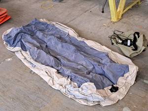 lot 141 image: Intex Twin Size Inflatable Air Mattress with Air Pump and Carry Bag