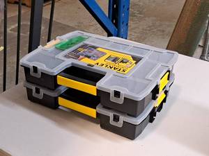 lot 150 image: Lot of (2) Stanley Sortmaster Parts Organizer Cases