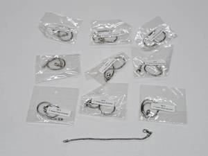 lot 95 image: Lot of (10) 7 Silver Snake Chain Bracelets