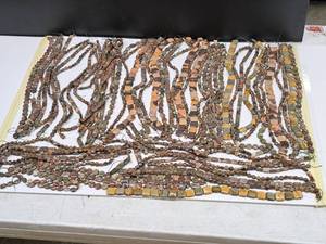 lot 30 image: Gemstone Bead Mix #16 Beads on a 16 inch String for jewelry making. 63 strands of Various Jaspers.