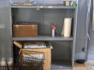 lot 309 image: Metal Bookcase 3-shelf