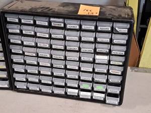 lot 331 image: Plastic Parts Organizer Cabinet 64-drawer