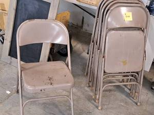 lot 346 image: Lot of (7) Metal Folding Chairs