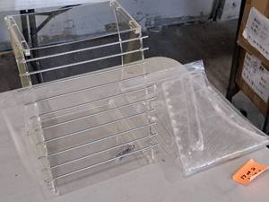 lot 109 image: Lot of (2) Acrylic Display Racks 10-tier