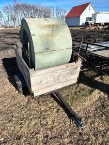 lot 22 image: 41 x 49 Yard Utility Trailer with 28 Squirrel Cage Blower - Works