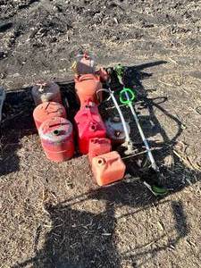 lot 45 image: Gas Cans & Weedeater Lot - For Repair