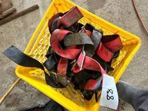 lot 88 image: Lot of Three Safety Harnesses & Crate