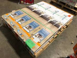 lot 35 image: 8 Boxes of Lifeproof Dusk Cherry 22 MIL x 8.7 in. W x 48 in. L Click Lock Waterproof Luxury Vinyl Plank Flooring (20.1 sqftcase)  Customer Returns See Pictures