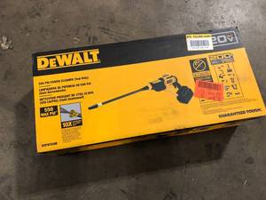 lot 44 image: DEWALT 20V MAX 550 PSI 1.0 GPM Cold Water Cordless Electric Power Cleaner with 4 Nozzles (Tool Only)  Customer Returns See Pictures