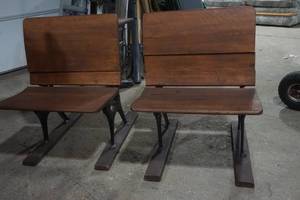 lot 152 image: vintage school desks