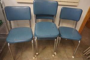 lot 256 image: Chrome Chairs