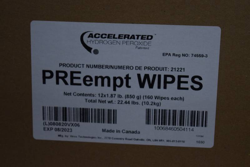 lot 8 image: 1 Case of Accelerated Hydrogen Peroxide PREempt Wipes
