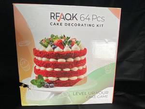lot 104 image: NEW - Cake Decorating Kit - 64 Pieces