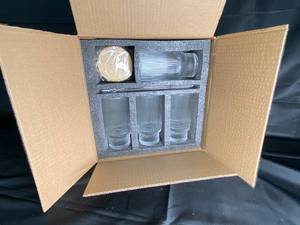 lot 106 image: NEW - Ribber Drinking Glassware Set of 4