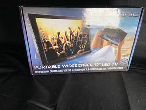 lot 170 image: NEW - Portable Widescreen 12 LED TV