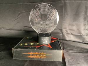 lot 126 image: NEW - 3D Soccer Ball Night Light