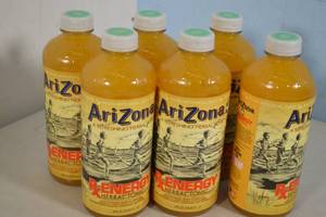 lot 6 image: 6ct Arizona RxEnergy Herbal Tonic 34oz Bottles