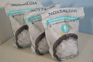 lot 32 image: 3ct Nostalgia Ice Cream Making Salt Rock Salt for Making Homemade Ice Cream 8lb Bags