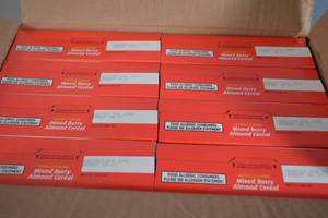 lot 94 image: Case of Post Premier Protein Cereal Mixed Berry Almond Flavor 8 Boxes Best By 082023