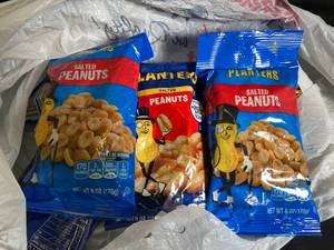 lot 157 image: Planters Salted Peanuts Variety Pack - 6-Pack Best By 07142023