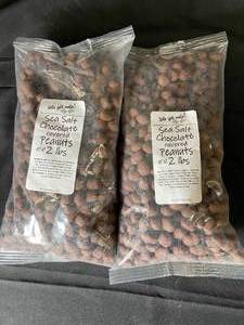 lot 273 image: 2LB Sea Salt Chocolate Covered Peanuts - 2-Pack Best By 05022024