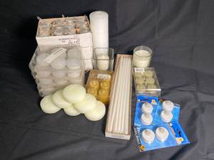 NEW - MASSIVE Candle, Tealight, Candle-Stick Variety Pack - Over 100 Pieces