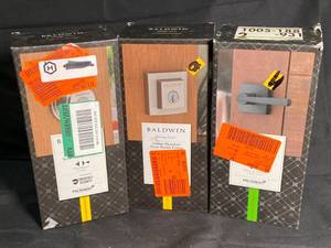 NEW - Baldwin Deadbolt Varity Pack - Set of 3